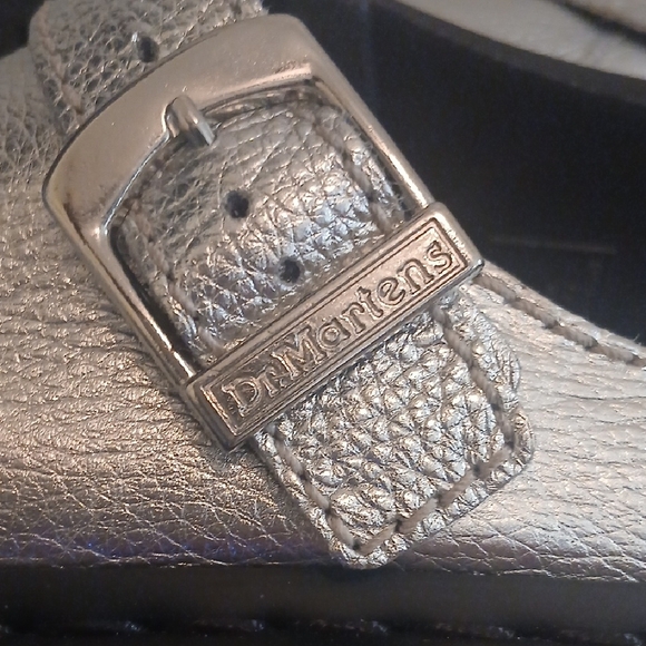 Dr. Martens "Laketen" Silver Metallic Mules NWOT - M6/W7 - Picture 8 of 9